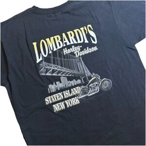 Harley-Davidson Vintage T-shirt Lombardi's Staten Island New York 2XL USA Made